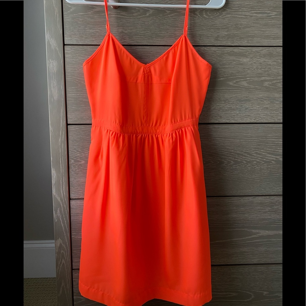 J. Crew bright orange dress size 0